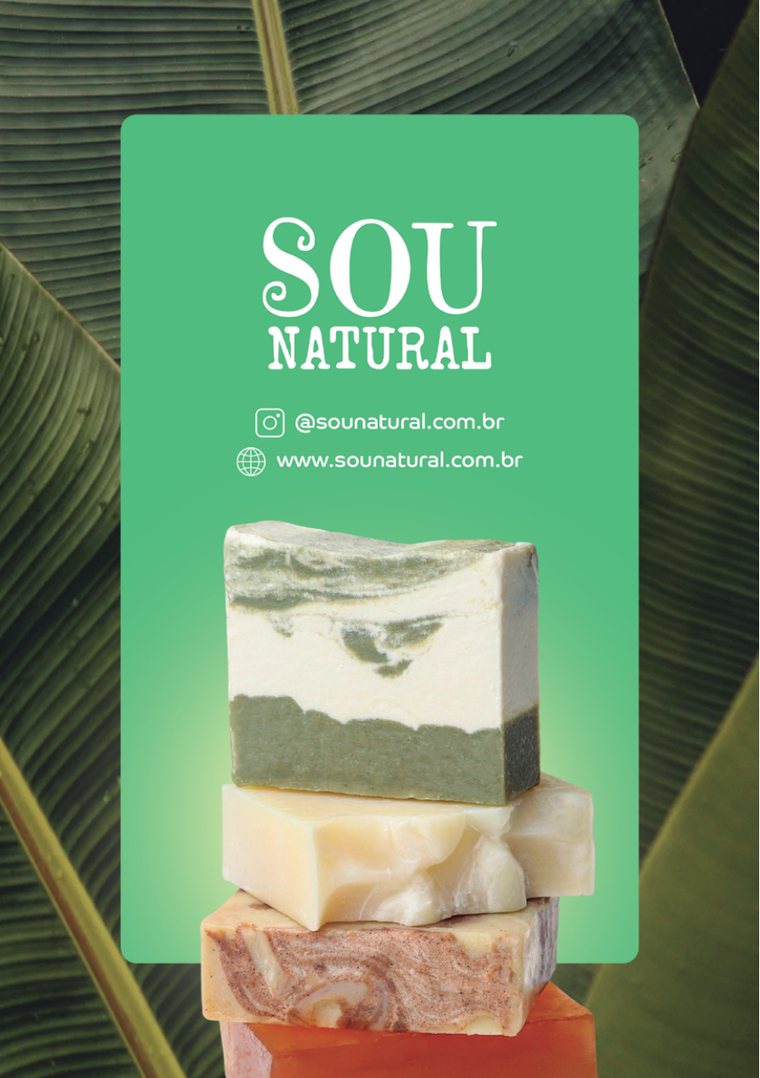 Contracapa do catálogo Sou Natural com o convite final